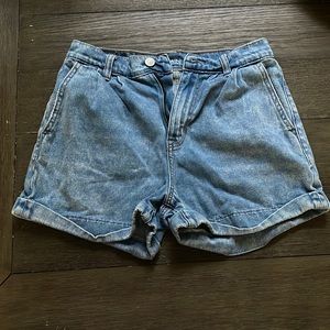 Jean shorts- mom style